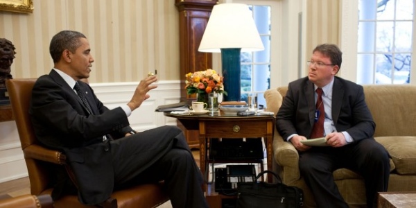 Barack Obama and Jeffrey Goldberg