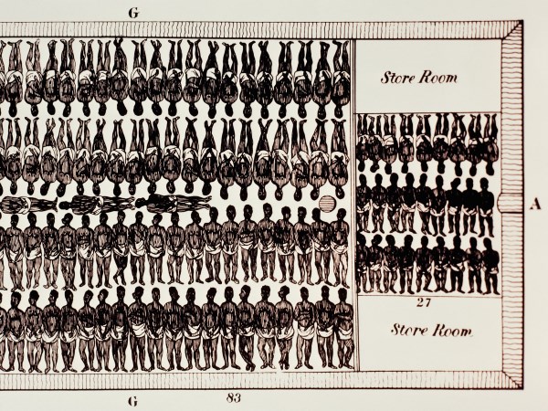 Part of a diagram of the interior of a slave ship