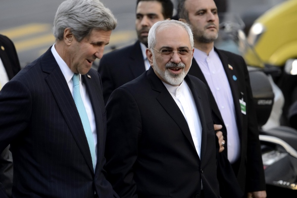 US Secretary of State John Kerry with Iranian Foreign Minister Mohammad Javad Zarif