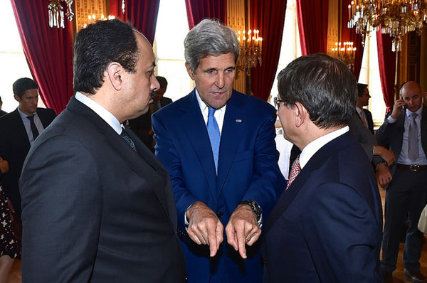 John Kerry gets together with Foreign Ministers of Qatar and Turkey to produce Hamas-friendly cease fire proposal